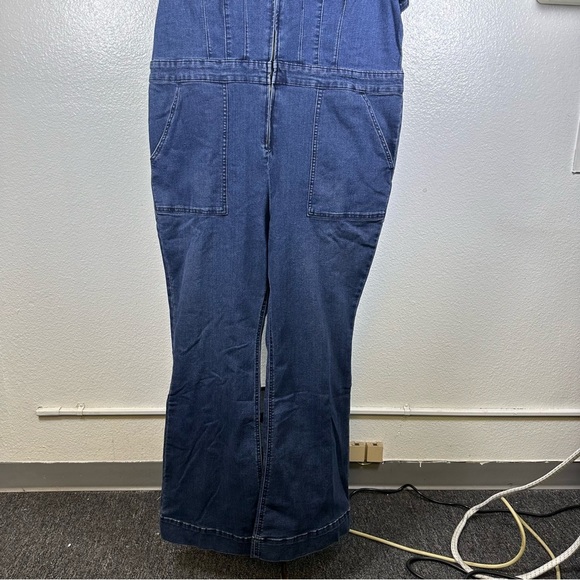 Jessica Simpson Women’s Dark Wash Denim Jumpsuit Size 20W - Picture 2 of 7